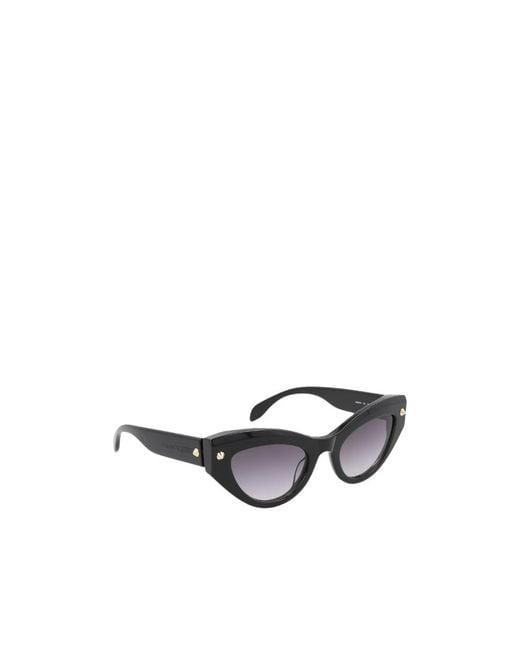 McQueen White Eyewear Cat-Eye Frame Sunglasses