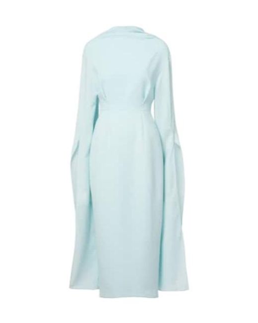 Roksanda Blue Nour Draped Crêpe Midi Dress