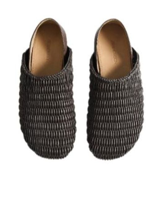 J.W. Anderson Brown Woven-Leather Mules for men