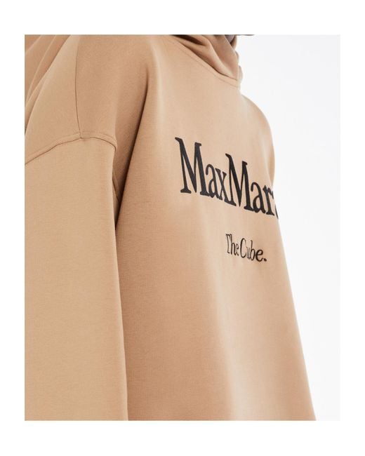 Max Mara Natural 'S Felpa Logo Detailed Long-Sleeved Hoodie