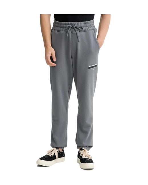 AllSaints Gray Logo Square-Pocket Joggers for men
