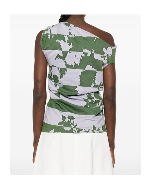 Dries Van Noten Green Asymmetrical Cover-Up