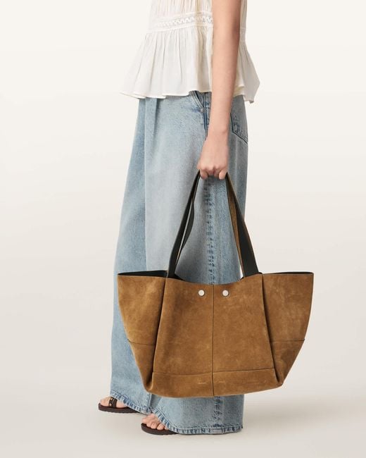 AllSaints Brown Double-Handle Shoulder Bag