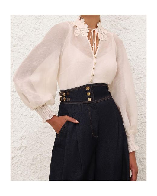 Zimmermann Natural Rebellion Collared Blouse