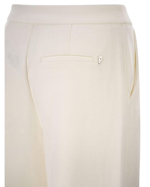 Dondup White Wide Leg Tailored Pants