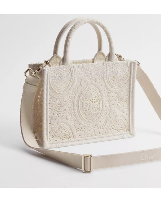 Dior Natural Mini Book Tote With Strap