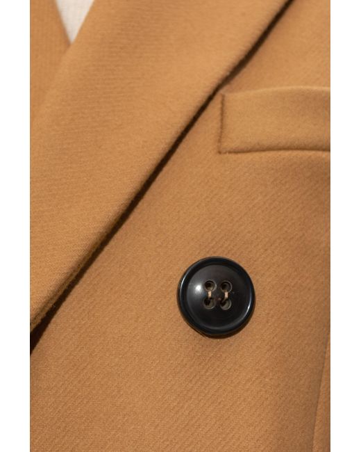 DSquared² Natural Double-Breasted Long-Sleeve Trench Coat
