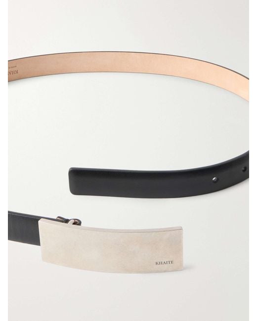 Khaite White Berlin Leather Belt