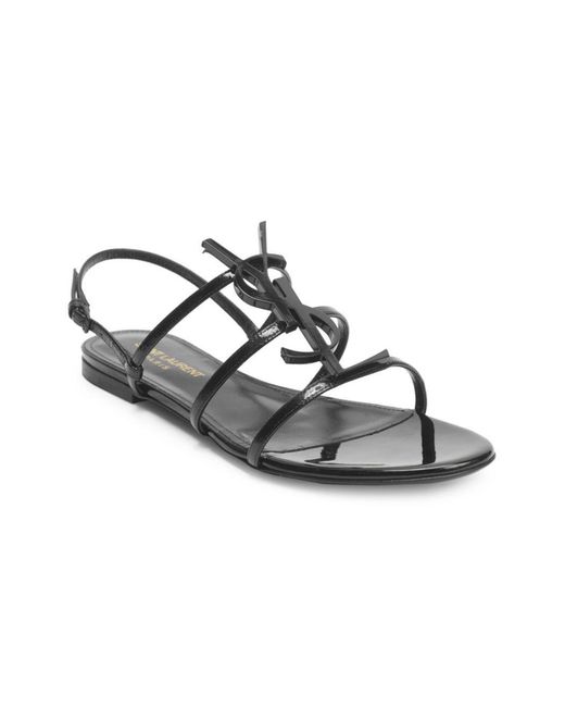 Saint Laurent Multicolor Cassandra Logo Sandals