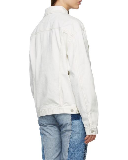 Maison Margiela White Oversized Denim Jacket for men