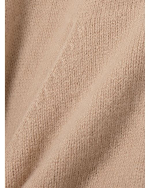 The Elder Statesman Natural Cashmere Cropped Hoodie