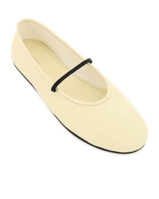The Row Natural Logo Flats