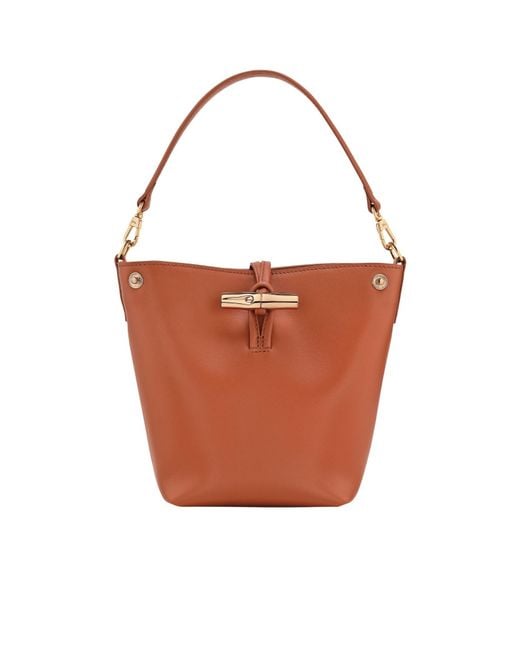 Longchamp White Le Roseau Xs Bucket Bag