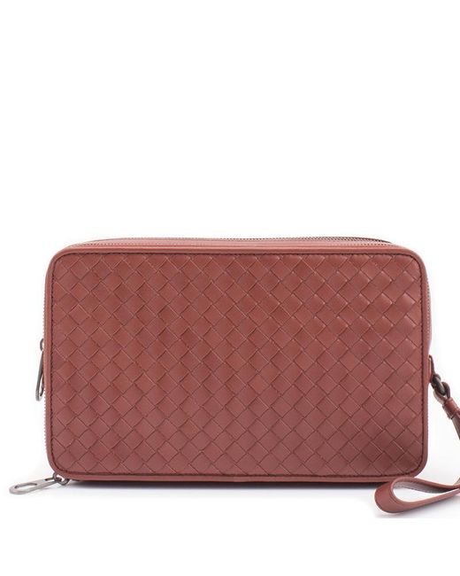 Bottega Veneta Red Knitted Clutch for men