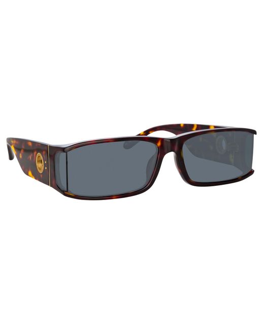 Linda Farrow Blue Square Sunglasses