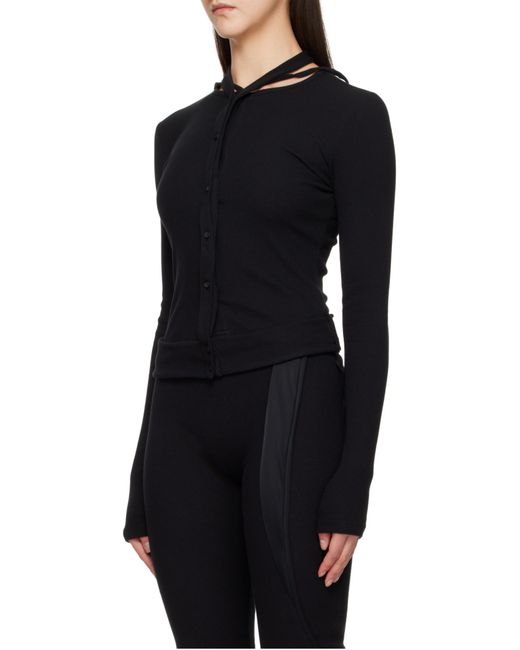 OTTOLINGER Black Long-Sleeved Ribbed Cardigan