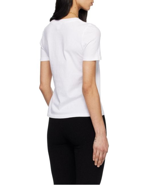 Chloé White Chloé Logo Printed Crewneck T-Shirt