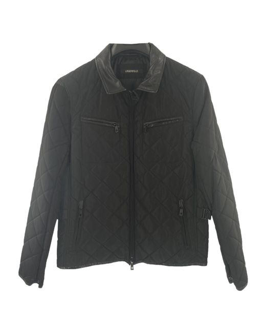 Karl Lagerfeld Gray Zipper Long-Sleeved Casual Jacket for men