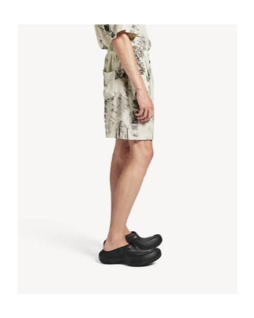 Balenciaga Natural Elastic-Waist Shorts for men