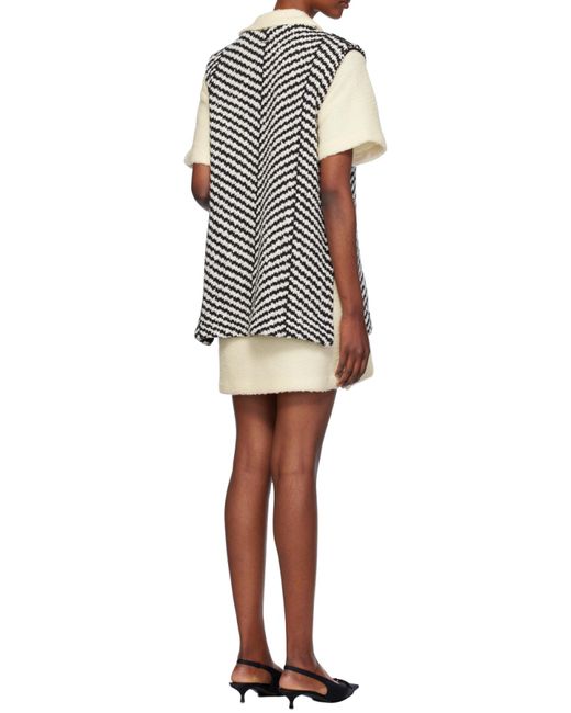 J.W. Anderson Black Chevron-Knit Top