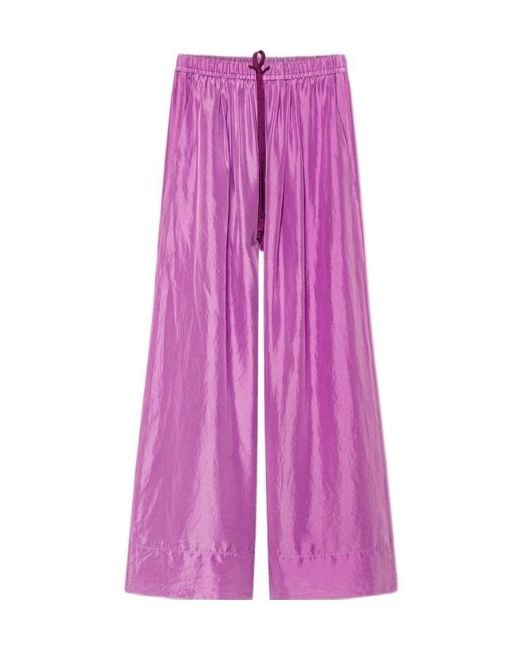 Forte_forte Purple Drawstring Trousers