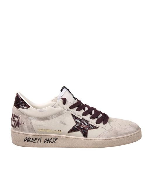 Golden Goose Deluxe Brand Brown Ball Star Low-Top Sneakers for men