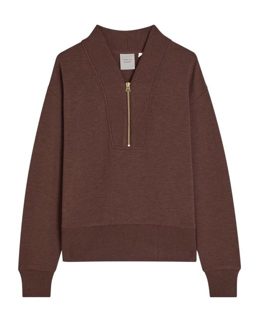 Varley Brown Sally Stretch-Jersey Sweatshirt