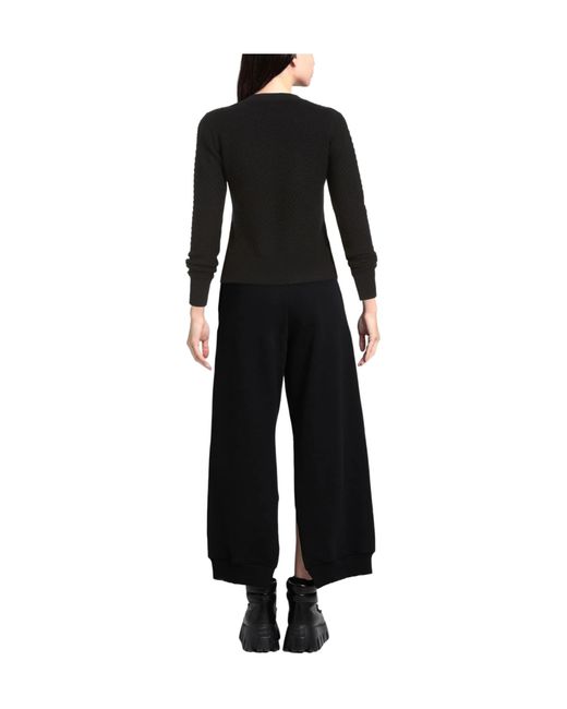 Max Mara Black Solid-Color Cashmere Knitted Sweater