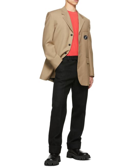 we11done Natural Drawstring Hooded Jacket for men