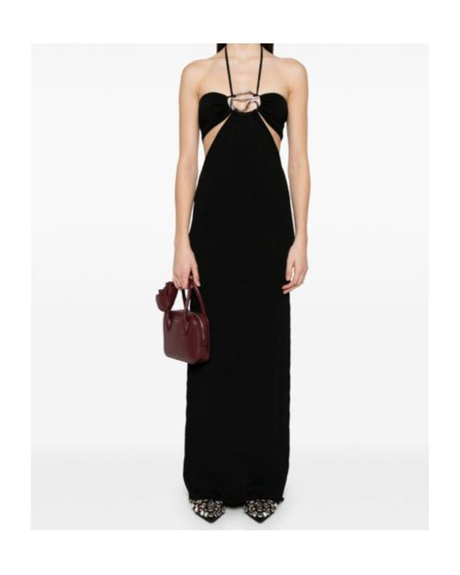 Coperni Black Knitted Halter Neck Maxi Dress