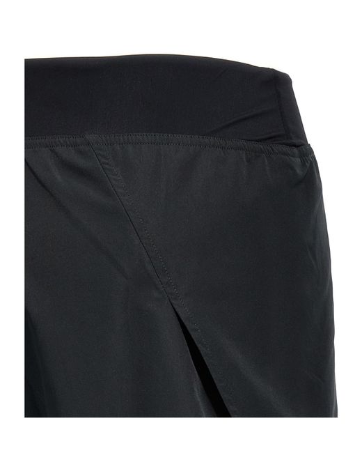 Jil Sander Black Logo Printed Elastic Waistband Shorts