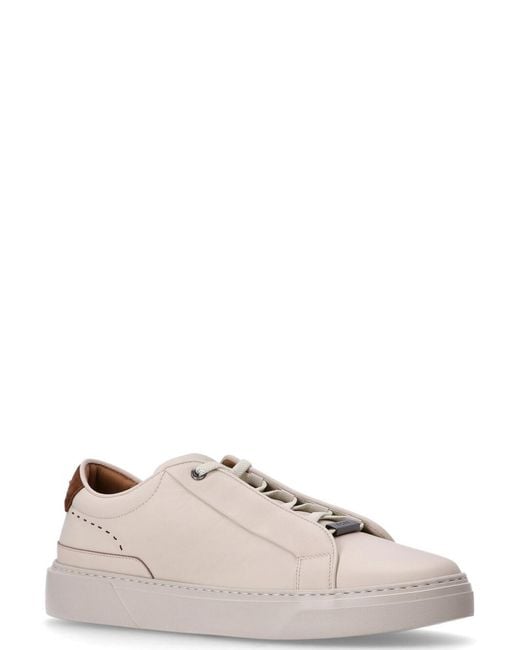 Boss Multicolor Leather Low-Top Sneakers for men