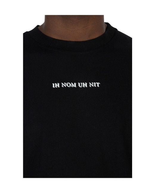 Ih Nom Uh Nit Black Printed T-Shirt for men