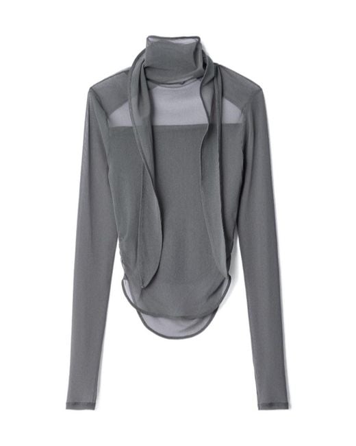 Lemaire Gray Ballerina Scarf Top