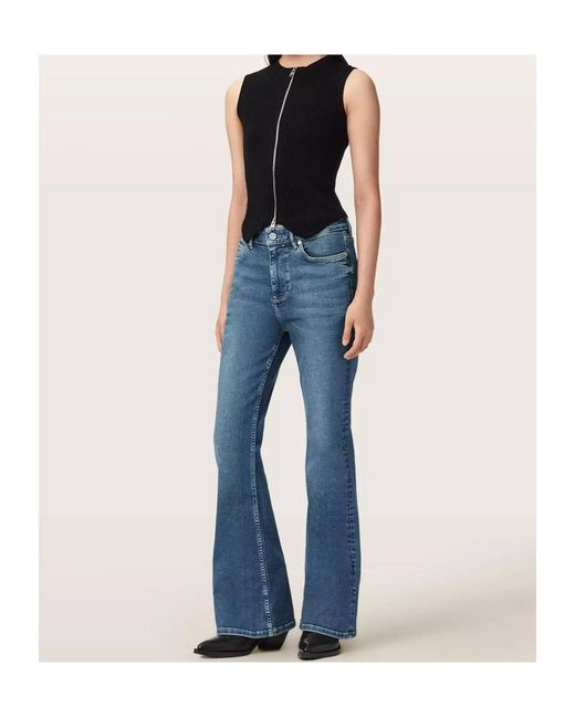 AllSaints Blue Maisie Flared Jeans