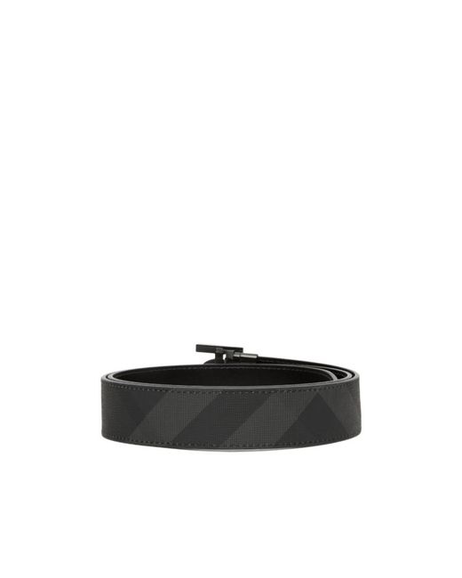 Burberry White Monogram Buckle Reversible Belt for men