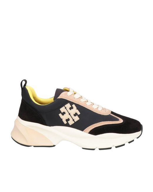 Tory Burch Black Versatile Multi-Color Thick-Soled Sneakers