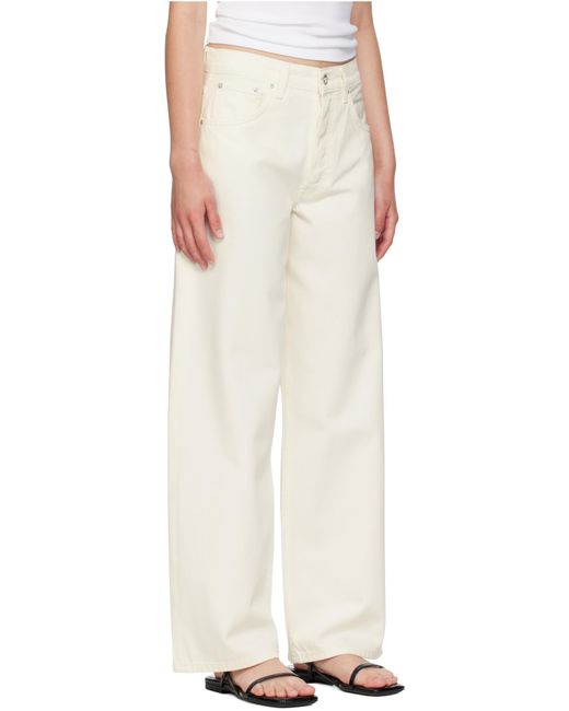 Anine Bing White High-Rise Straight Jeans