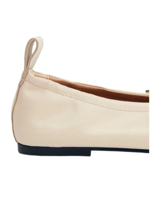 Alohas Natural Drawstring Ballet Flats