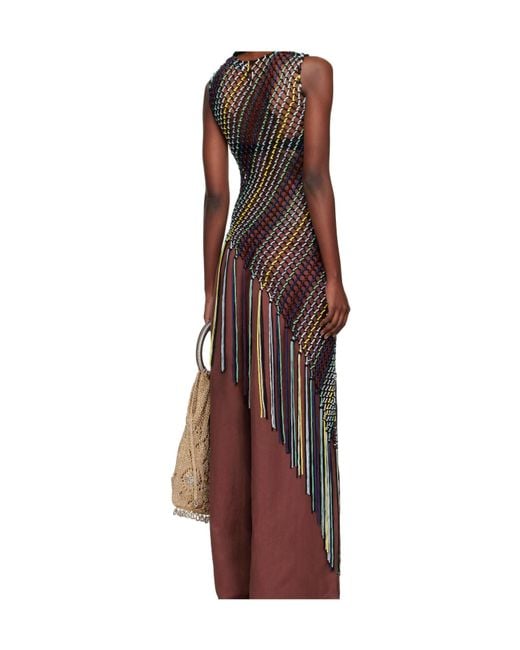 Gabriela Hearst Brown Round Neck Sleeveless Dress