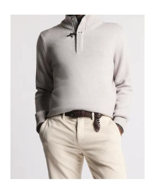 Fay White Virgin Wool Sweater for men