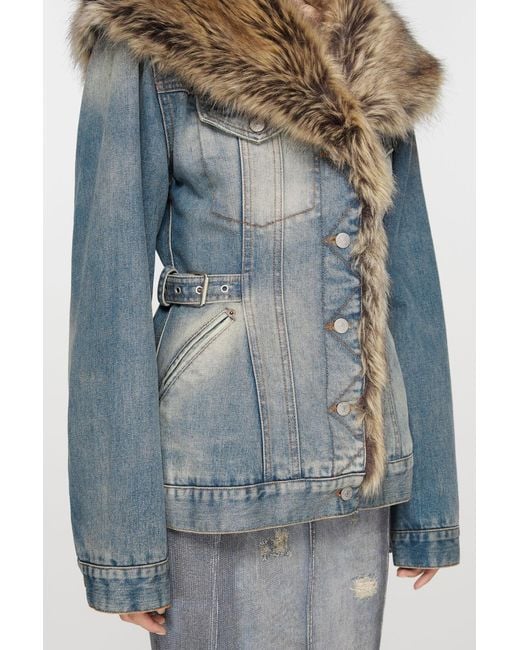 Acne Blue Sailor-Collar Denim Jacket