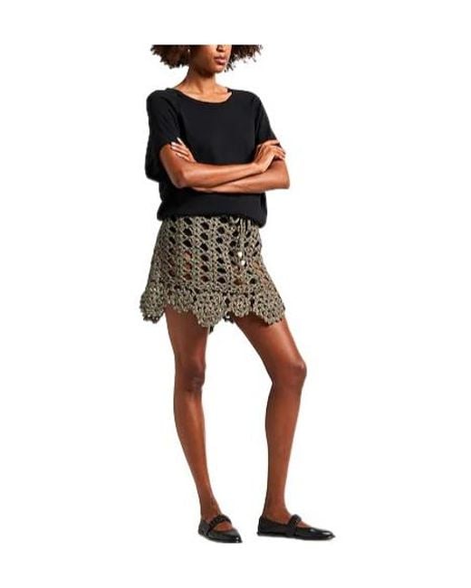 Ganni Gray Metallic Pencil Skirt