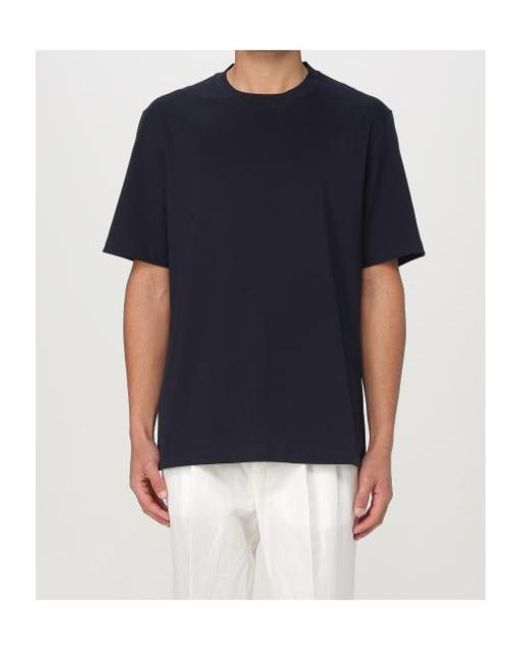 Brunello Cucinelli Black Crewneck Short-Sleeved T-Shirt for men