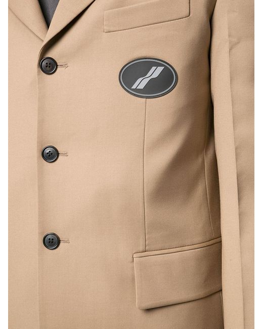 we11done Natural Logo Patch Suit Jacket for men