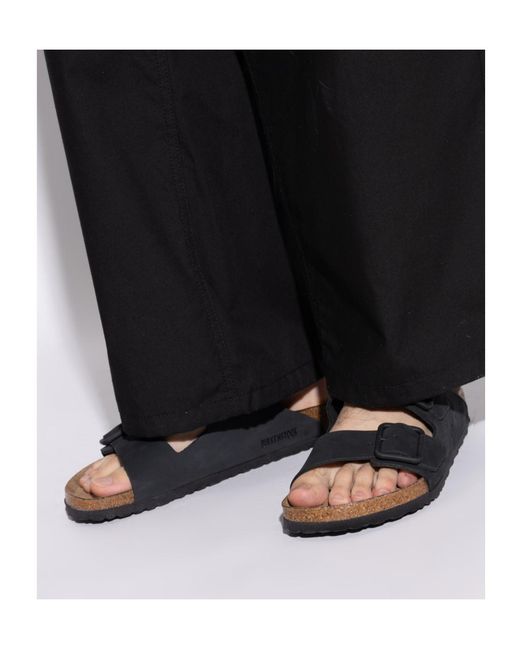 Birkenstock Black Arizona Double Buckle Slides for men