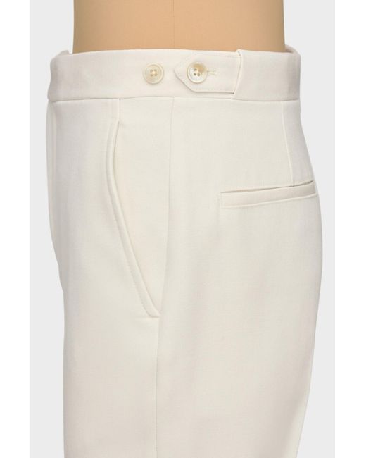 Maison Margiela White Wool Tailored Trousers