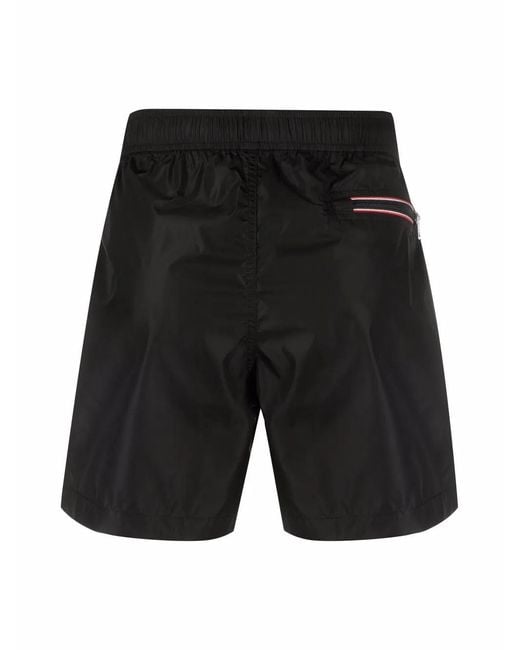 Moncler Black Drawstring Swimming Trunks for men