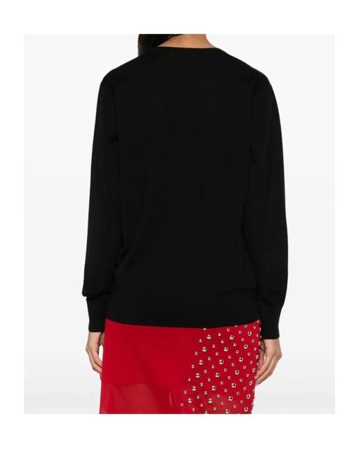 Dries Van Noten Black Loose-Fit V-Neck Jumper