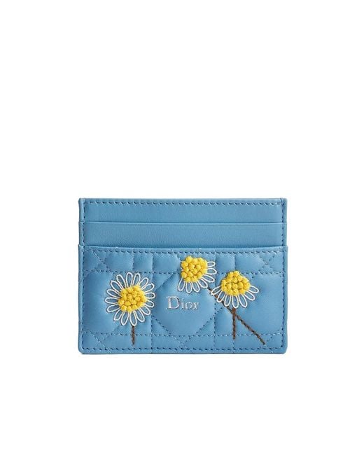 Dior Blue Iviera Jardin Freesia Card Holder
